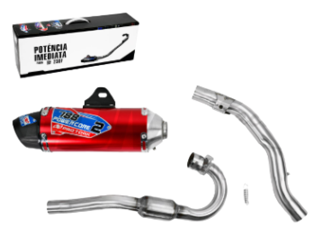 TUBO ESCAPE CRF230 ROJO GDM