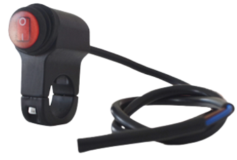 SWITCH UNIVERSAL C/BASE P/TIMON(3 CABLES)ROJO