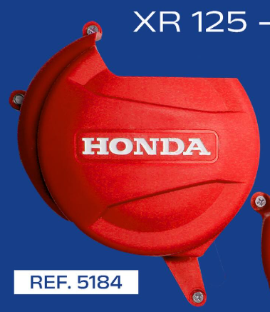 PROTECTOR TAPA CLUTCH HONDA XR 125 - 150 L ROJO-BLANCO