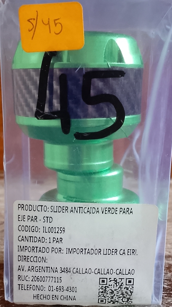 SLIDER ANTICAIDA VERDE PARA EJE