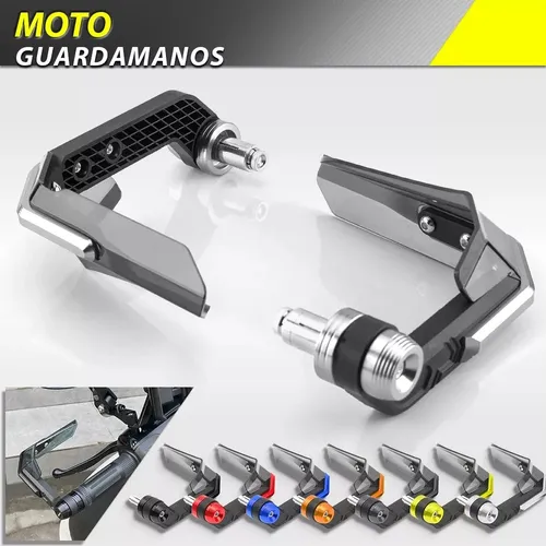 PROTECTOR DE MANO C/CORTA VIENTO UNIVERSAL REFORZADO NEGRO/SILVER PAR - STD