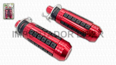 ESTRIBO POSTERIOR ROJO/NEGRO PAR - STD