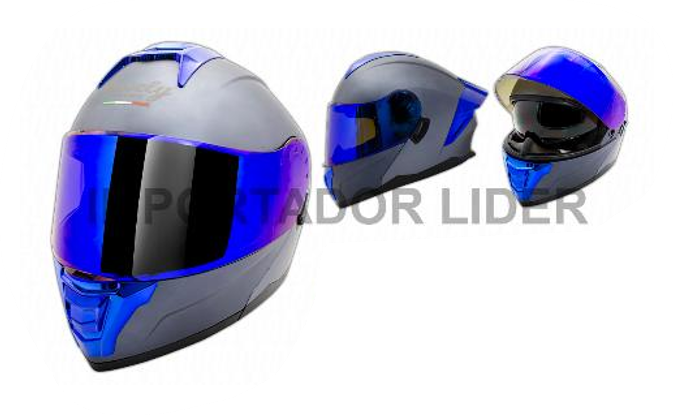 CASCO ABATIBLE FL901 AZUL MATE DOT UND - XL (VISOR AZUL IRIDIUM) DOBLE  VISOR