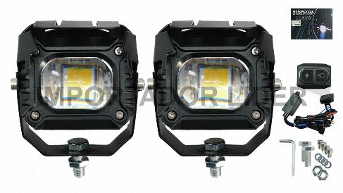 FARO DELANTERO LED CUADRADO LUZ DE ANGEL PAR - STD