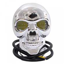 FARO LED CALAVERA PLATEADO