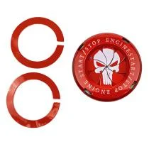 ADORNO CHAPA CONTACTO LUJO ROJO