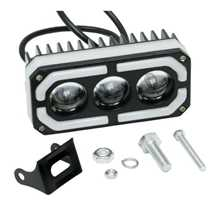 FARO LED 3PTO ANILLO ROJO/AZUL 30W 9-80V