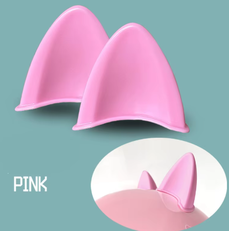 ADORNO PARA CASCO OREJAS DE GATO ROSADO