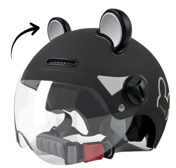 ADORNO PARA CASCO OREJAS DE OSO NEGRO