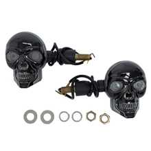 FARO DIRECCIONAL LED CALAVERA C/FLASH NEGRO
