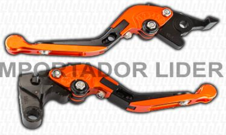 MANIJAS RACING IZQ/DER NARANJA AJUSTABLE PAR - STD